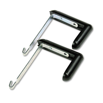 Quartet® Adjustable Cubicle Hangers, 1 1-2" - 3" Panels, Aluminum-black, 2-set freeshipping - TVN Wholesale